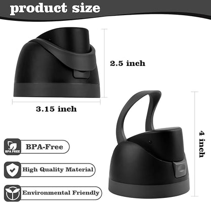 Moukiween Replacement Cap for Owala Freesip Bottle, One Button Water Bottle Top Lid Accessories Compatible with Owala Cup 16oz 24oz 32oz 40oz, BPA-Free, No Water Leakage, Black