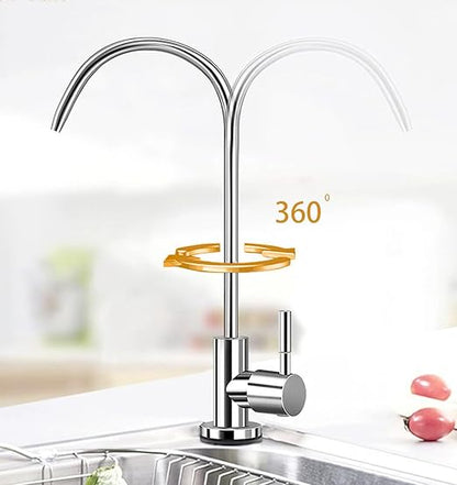 Water Filter Faucet Reverse Osmosis Faucet Fits Most RO Units or Water Filtration System in Non-Air Gap, Lead-Free Stainless Steel Drinking Water Faucet for Bar Kitchen Sink