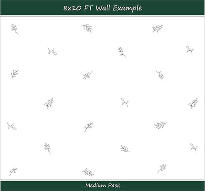 Botanical Leaves Wall Decals Flowing Leaves Modern Wall Decor Nursery Decor Leaf Wall Stickers Removable Vinyl Decals