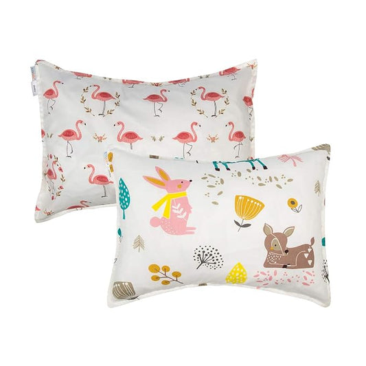 ALVABABY Toddler Pillowcases-Cotton Pillow Cover Fits 14x19 or 13 x 18 Kids Bedding Pillow 2 Pack Large Pillow Covers with Envelope for Babies Children Boys Girls Sleeping and Travel