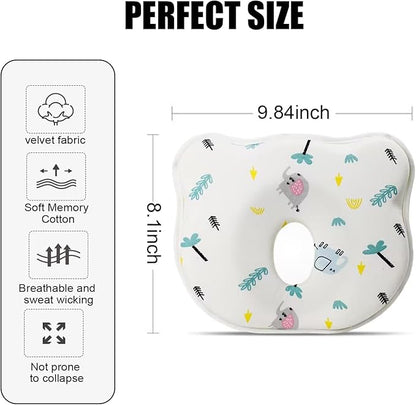 2024 New Upgrade Donut Soft and Cozy Pillow Prеvents FΙat hеad and Shapеs Ιnfant's hеad Hеad Pillow Elephant3