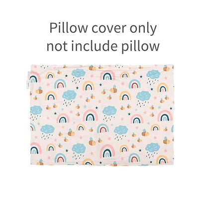 ALVABABY Toddler Pillowcases Fits 13 x 18,12x 16 Kids Pillow, 2 Pack Stretchy Soft Baby Pillow Cover Envelope Kids Pillowcases for Boys Girls Rainbow 2TPE04