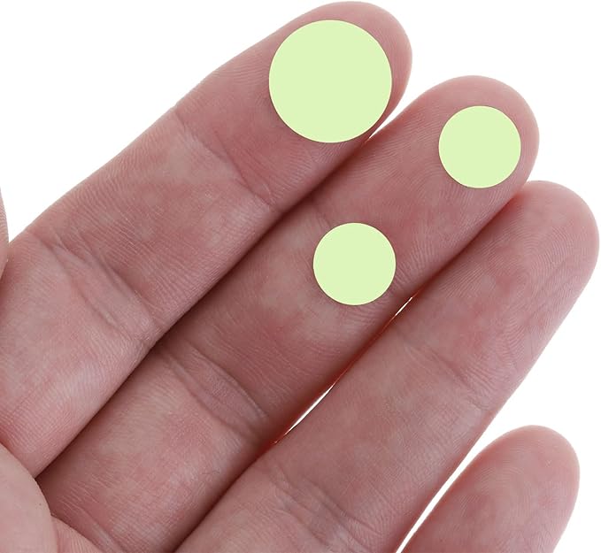 MECCANIXITY Glow in The Dark Spot Decals Decor Green Wall Stickers for Ceiling Bedroom Bedding Room 4 Set