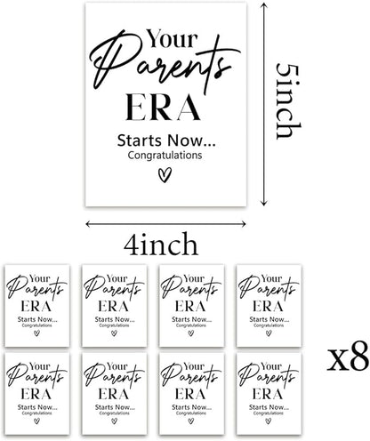 8 Pcs Parents Pregnancy Baby Announcement Wine Labels, Funny Pregnancy Baby Announcement Gifts for New Parents Wine Bottle Stickers Labels, Your Parents Era Starts Now Wine Labels