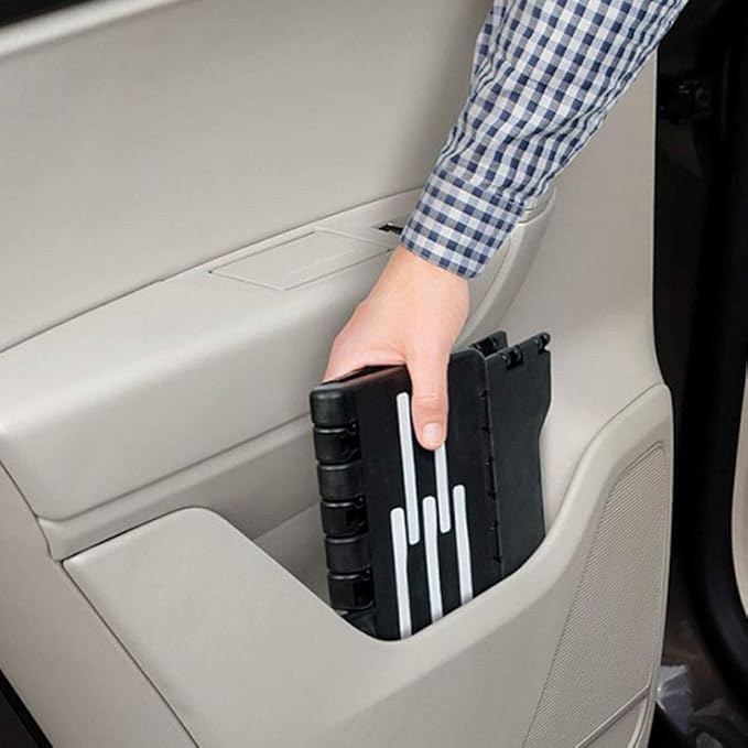 Portable Folding Step Riser for Elderly/Adults/Kids,High Riser Step Easy Transport,Foldable Stepping Stool Step Stool for Car/Kitchen/Bath,5 inch High Large Platform