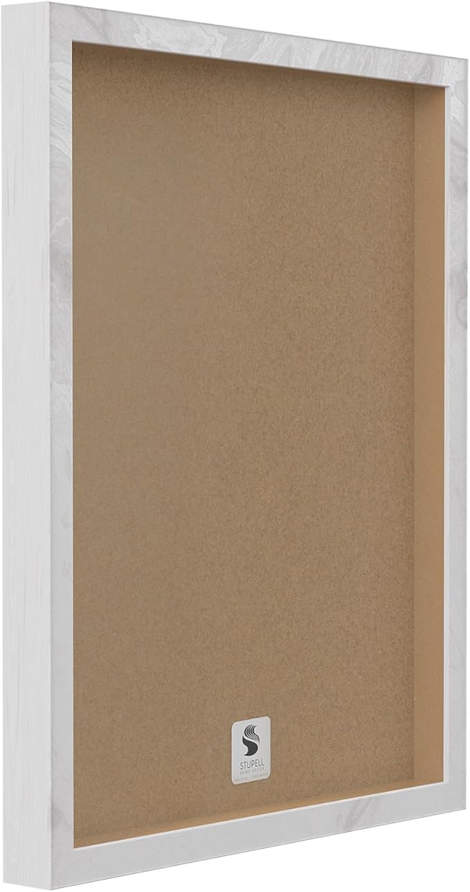 Stupell Industries cwp-367 Beach Knowledge Blue Aqua Planked Look Sign Wall Art, 16 x 20, White Framed