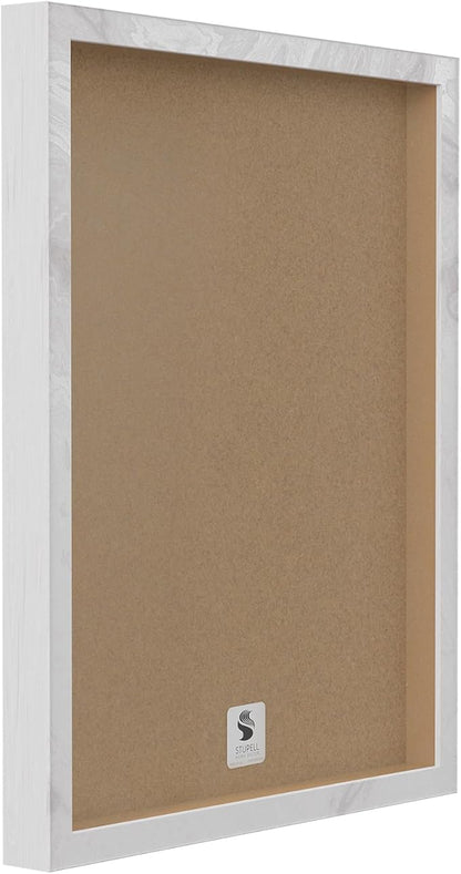 Stupell Industries cwp-367 Beach Knowledge Blue Aqua Planked Look Sign Wall Art, 16 x 20, White Framed