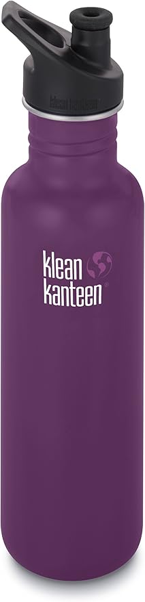 Klean Kanteen Classic Stainless Steel Singel Wall Non-Insulated Water Bottle with Sport Cap
