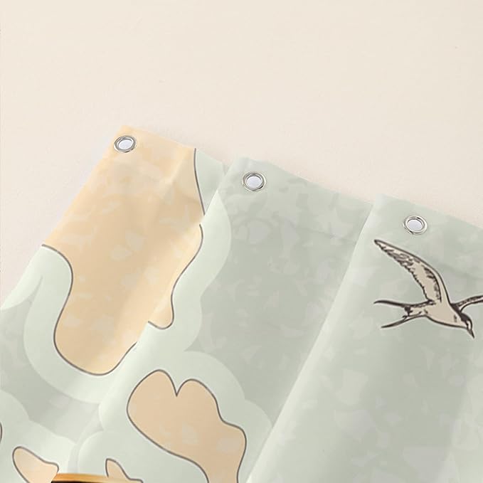 AILONEN Cute Dinosaur Shower Curtain,Ocean Map Nautical Pirate Dinosaur Bath Curtain,Boys Exploring Captain Dinosaur Decoration Kids Curtain with 12 Plastic Hooks,Waterproof 72" W*96" H