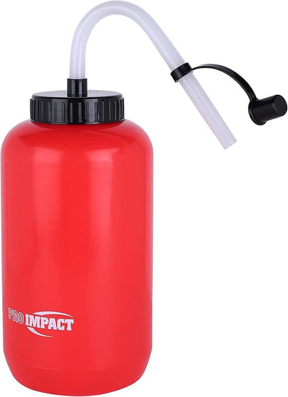 Pro Impact Squeezable Water Bottle Bendable Long Straw - LDPE BPA Free Plastic - Hydration for Baseball Hockey Gym MMA Yoga Boxing Cycling Softball Football Lacrosse (35.5 Oz.)