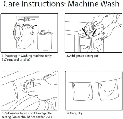 Machine Washable Modern Solid Design Non-Slip Rubberback 2x3 Pack of 2 Traditional Area Rug for Entryway, Bedroom, Kitchen, Bathroom, 2'3" x 3' - Pack of 2, Gray