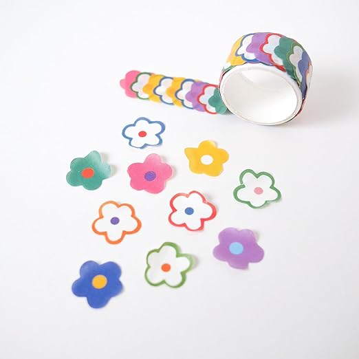 Nature Good Vibes Cute Fun Washi Sticker Tape Decorative Stationery Sticker Roll | Set of 5