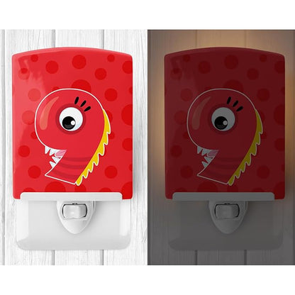 Caroline's Treasures BB8859CNL Monster Month 9 Ceramic Night Light Compact, UL-Certified, Ideal for Bedroom, Bathroom, Nursery, Hallway, Kitchen, 6x4x3, Multicolor