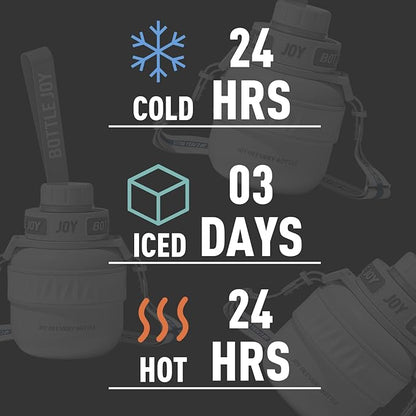 Stainless-Steel Water Bottle: Leakproof Lid, Perfect Sip, Double Insulated, Eco-Friendly, Dishwasher Safe & Stylish Strap, Kids Water Bottle, Gifts for Kids (Beluga Whale, 16 oz)