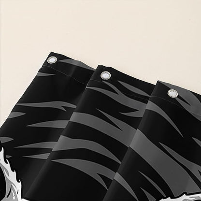 AILONEN Cat Shower Curtain,Cartoon Scream Cat Printed Bath Curtain for Teens,Polyester Waterproof for Bathroom,36" W*72" H with 12 Plastic Hooks