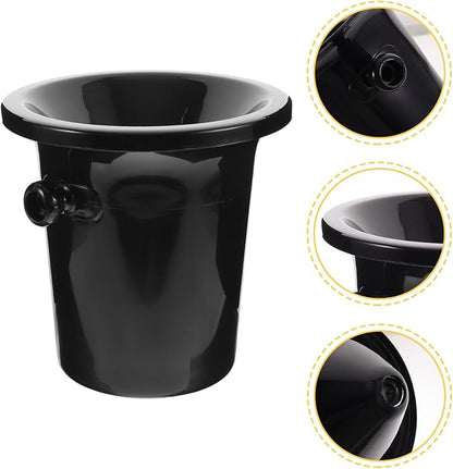 4Pcs Wine Spittoon Wine Dump Buckets Bucket Spit Wine Barrels Cold Wine Barrels Ice Bucket for Wine Whiskey Cocktails (Black)
