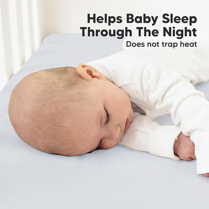 2-Pack Organic Crib Sheets for Boys, Girls - Jersey Fitted Crib Sheet, Baby Crib Sheets Neutral, Crib Mattress Sheet, Cotton Crib Sheets, Breathable Crib Sheet, Baby Mattress Sheets (Cove)