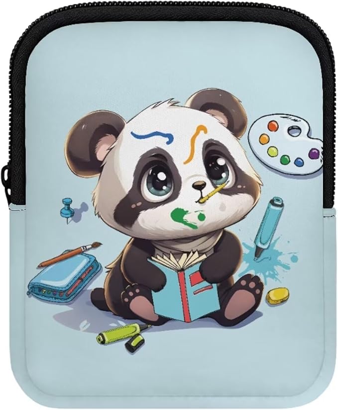 Cute Panda Water Bottle Pouch with Adjustable Strap Tumbler Cup Pouch for 40oz Stanley Accessories Tumbler IceFlow Storage Holder