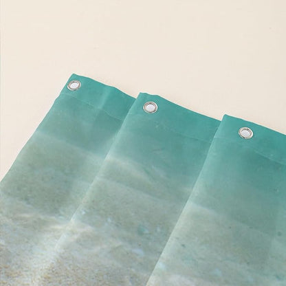 AILONEN Sea Turtle Shower Curtain,Beach Ocean Turtle Bath Curtain with 12 Plastic Hooks,Sea Animal Coast Shell Print Bath Curtain Polyester Waterproof 72" W*78" H