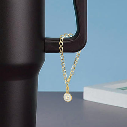 6PCS Letter Charm Accessories for Stanley Cup, Personalized Initial Letter Charms for Stanley Tumbler Handle Identification Letter Pendant Handle Decoration for Stanley Tumbler Charms (Letter B)