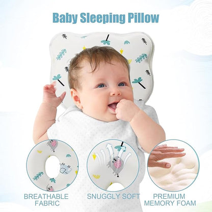 2024 New Upgrade Donut Soft and Cozy Pillow Prеvents FΙat hеad and Shapеs Ιnfant's hеad Hеad Pillow Elephant3