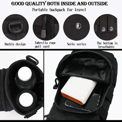 Outdoor Military Tactical Water Bottle Bag, Multi-Function Mount Water Bottle Bag for Camping Trip, with Adjustable Shoulder Strap, Large-Capacity Water Bottle Bag on Waist