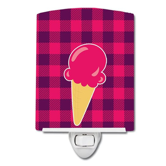 Caroline's Treasures BB8637CNL Backyard BBQ Ice Cream Ceramic Night Light Compact, UL-Certified, Ideal for Bedroom, Bathroom, Nursery, Hallway, Kitchen, 6x4x3, Multicolor