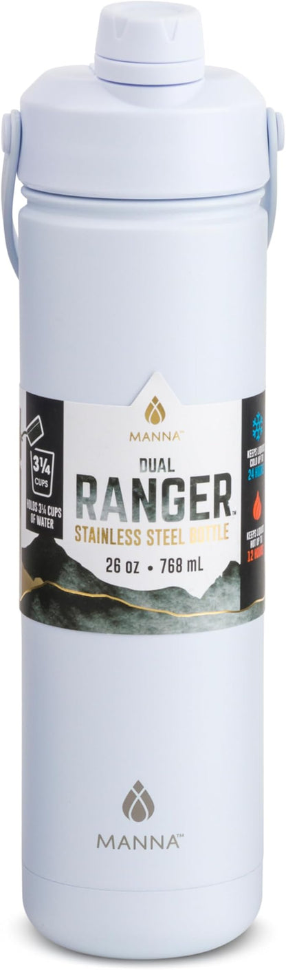 Manna Ranger Dual Insulated Stainless Steel Bottle - 26 Oz - Icelandic Powder Coat