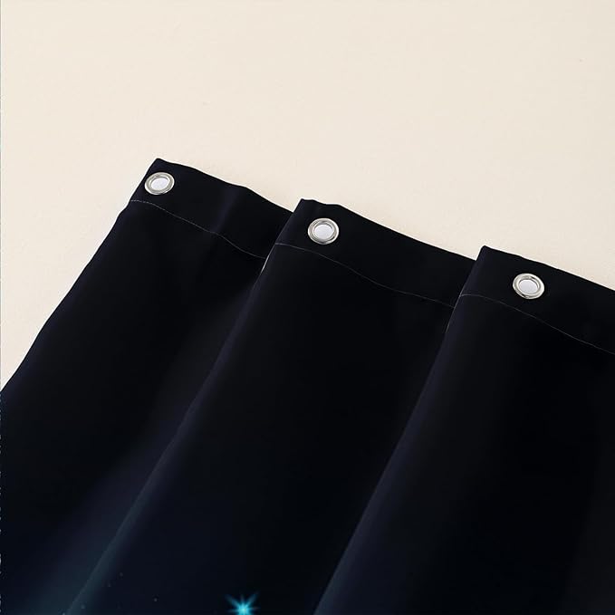 AILONEN Pink Rose Shower Curtain,Galaxy Butterfly Rose Flower Curtain for Kids Girls Women,Modern Romantic Curtain,Print Polyester Waterproof with 12 Plastic Hooks, 60" W*72" H