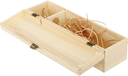 TANG SONG Wooden Wine Box Single Wine Bottle Storage Wine Gift Box with Locking Latch for Any Occasion