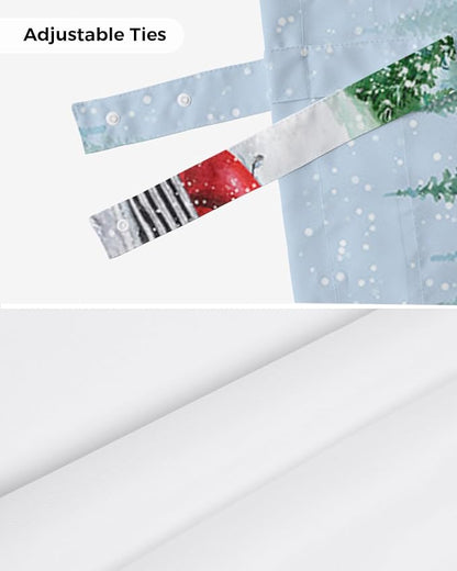 Red Truck Christmas Blackout Tie Up Valance Curtains for Kitchen Windows Merry Christmas Farmhouse Window Toppers Balloon Shades for Living Room/Bathroom/Bedroom,1 Panel, 60" X 18", Winter Xmas Tree