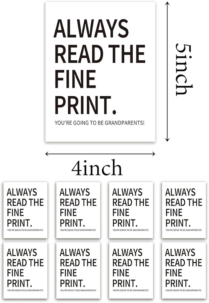 8 Pcs Grandparents Wine Labels, Baby Announcement Pregnancy Gifts for Grandparents Wine Bottle Stickers, New Grandparent Gifts, Pairs Well with Wedding Planning Wine Bottle Labels