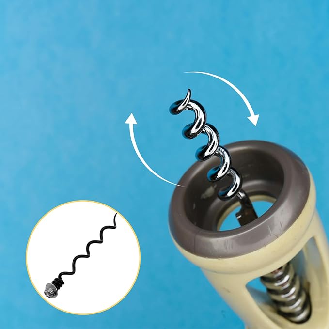 Alipis Replacement Corkscrew Spiral Worm 4pcs Corkscrew Wine Bottle Opener Manual Cork Screw for Waiter Metal Spiral Bit Replacement for Corkscrew Repairing