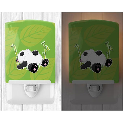 Caroline's Treasures BB6798CNL Passed Out Panda Ceramic Night Light Compact, UL-Certified, Ideal for Bedroom, Bathroom, Nursery, Hallway, Kitchen, 6x4x3, Multicolor