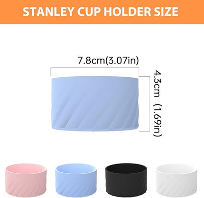 Kleeblatt Bule Silicone Boot For Stanley 40 Oz Tumbler, Stanley Cup Sleeve, Owala Water Bottle 24/32oz Boot Accessories, Stanley Cup Bottom Protector, Stanley Bottom Cover, Hydro Flask Boot