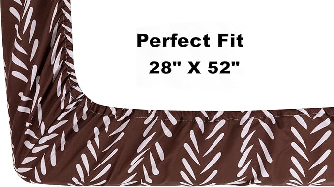 4 Pack Woodland Forest Animals Wood Neutral Unisex Fitted Baby Crib Sheets Set for Baby Boys or Girls