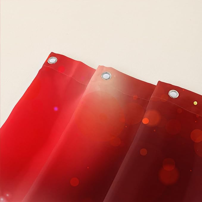 AILONEN Red Rose Hearts Printed Shower Curtain,Romantic Rose Lover Couple Bath Curtain,Fantasy Love Hearts Red Curtain for Bathroom Decor 72" W x 78" H,Waterproof