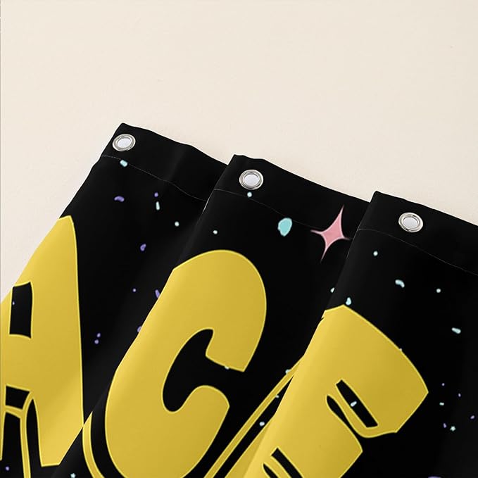 AILONEN Kawaii Cat Shower Curtains,Galaxy Aerospace Cat Bath Curtain for Bathroom,Outer Space Polyester Waterproof with 12 Plastic Hooks 48" W*72" H