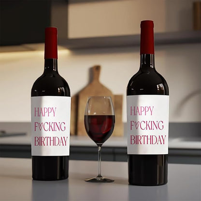 24 Pcs Birthday Wine Labels, Birthday Gifts for Women Her Him, Birthday Wine Bottle Stickers, Happy Birthday Party Decorations Gifts for Women Her Him, Happy Birthday Wine Bottle Labels