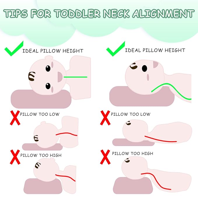 ALVABABY Toddler Pillow Cover Fits 13 x 18,12x 16 Kids Pillow 2 Pack Stretchy Soft Baby Pillow Cover Envelope Kids Pillowcases for Boys Girls Rainbow 2TPE03