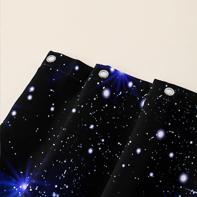 AILONEN Racing Car Shower Curtain for Bathroom, Blue Galaxy Starry Sports Cat Bath Curtain,Speed Car Shower Curtain for Kids Teen,Waterproof Curtain Bathroom 60" W*72" H Decor with 12 Plastic Hooks