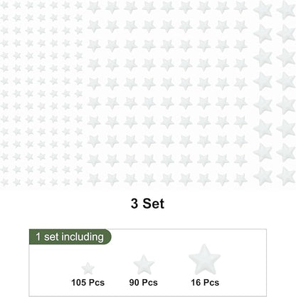 MECCANIXITY Glow in The Dark Star Decals Decor Blue Wall Stickers for Ceiling Bedroom Bedding Room 3 Set