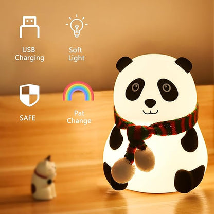 Panda Silicone Nursery Night Light Night Light for Kids, Panda Gifts, Cute LED Lamps for Teen Girls Bedroom,Bedroom Decorations Gifts for Toddlers,Kawaii Room Decor