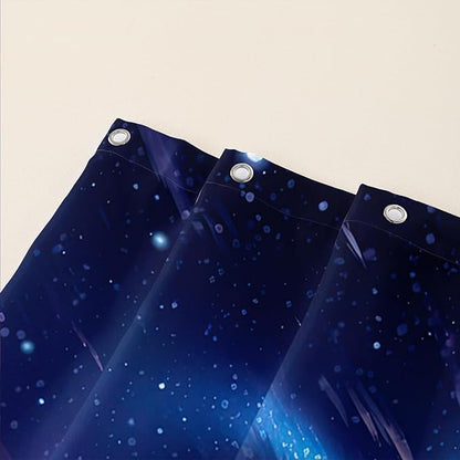 AILONEN Cat Shower Curtain,Blue Galaxy Lightning Pyramid Pet Cat Bath Curtain Gifts for Cat Lover,Polyester Waterproof for Bathroom,72" W*84" H with 12 Plastic Hooks