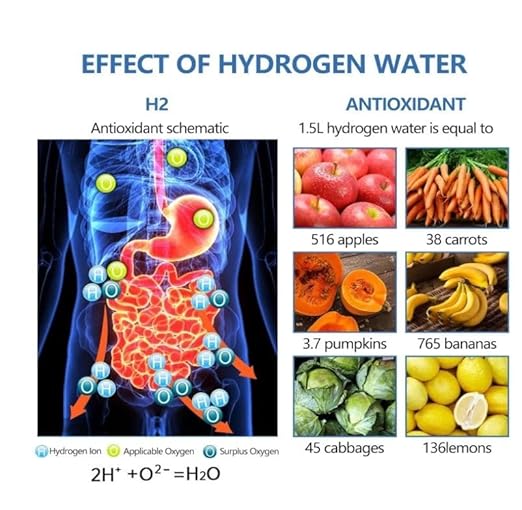 420-450 ml 2024 Glass Hydrogen Generator Water Bottle SPE PEM Technology Water Ionizer, Rechargeable Hydrogen Water Bottle, Hydrogen Rich Water Glass (Black)