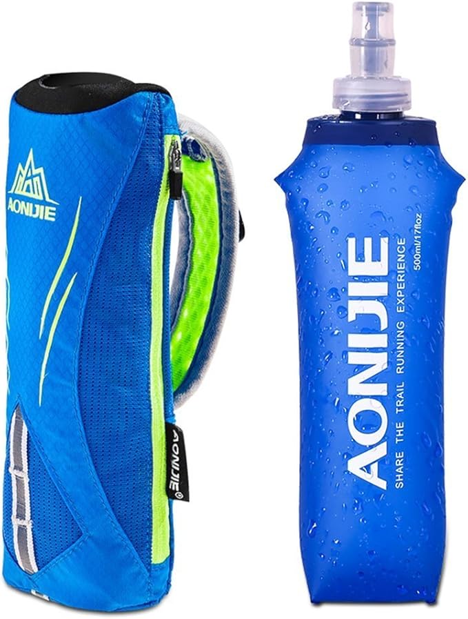 AONIJIE Lovtour Quick Shot Handheld Hydration Pack with 500ml BPA Free Collapsible TPU Water Soft Flask