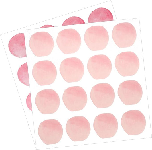 uxcell 32 Pcs (2 Sheet) Round Polka Dots Wall Sticker, PVC Peel and Stick Circle Wall Decal Sticker for Bedroom Classroom, Colorful
