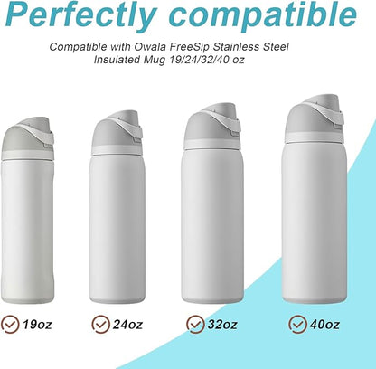 5 Pcs Replacement Stopper for Owala Free Sip 19/24/32/40 Ounce, Silicone Anti-Spill Lid Stopper Compatible with Owala Freesip