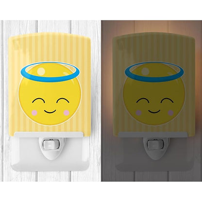 Caroline's Treasures BB8733CNL Angel Face Ceramic Night Light Compact, UL-Certified, Ideal for Bedroom, Bathroom, Nursery, Hallway, Kitchen, 6x4x3, Multicolor