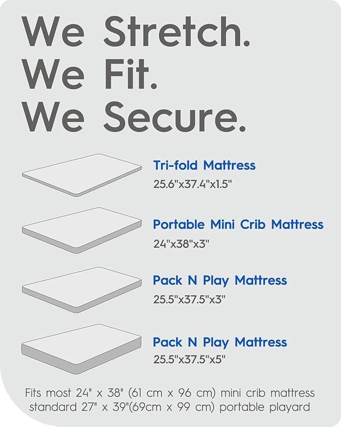 Graco Pack and Play Sheets Fitted, TotBasic Ultra Soft Mini Crib Sheets Boy, Neutral Pack N Play Mattress Sheets Hypoallergenic and Soothing, Premium Jersey Playrad Sheets, 2 Pack(Space Explorer)